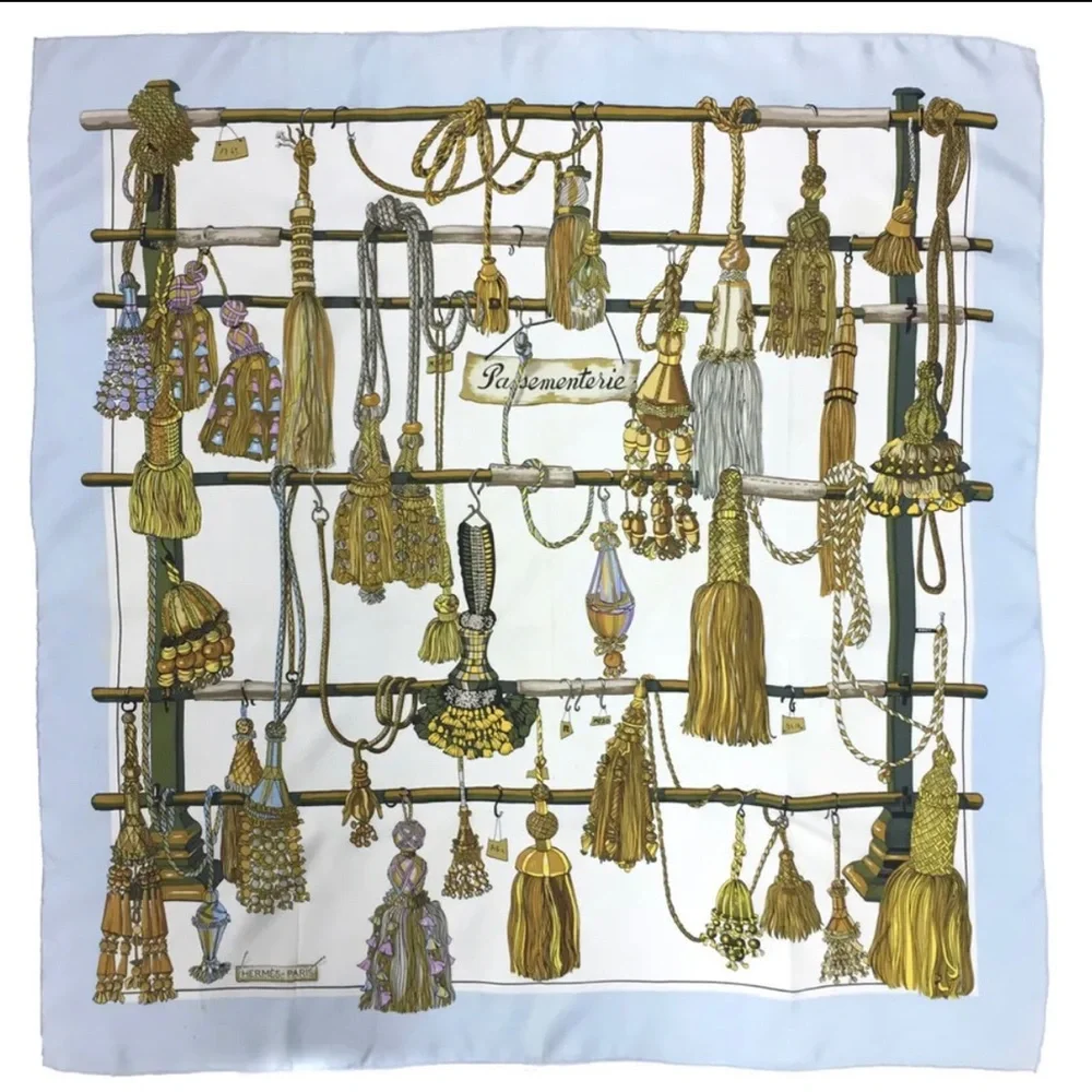 HERMES Pasementerie Carre 90 Multicolor Silk%100 - Picture 6 of 9